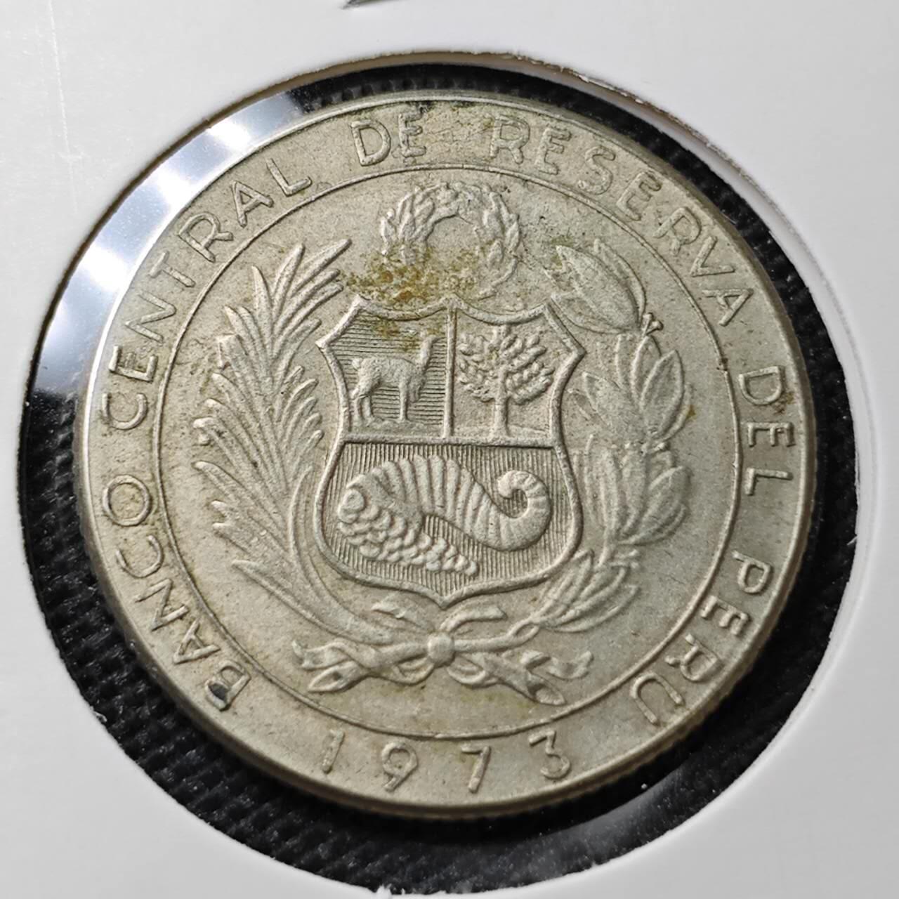 KK钱币收藏小铺 第321期 2月预留时间 周末发货  1973秘鲁5索尔
