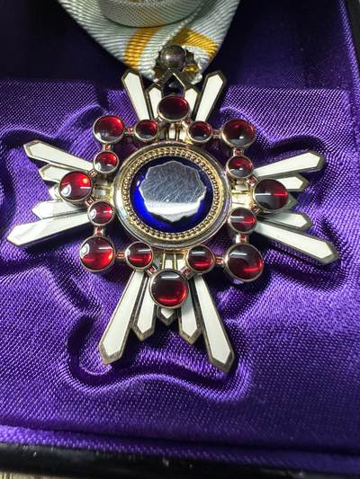 章，世界钱币 四等瑞宝章，原盒带略，银制，四等少见