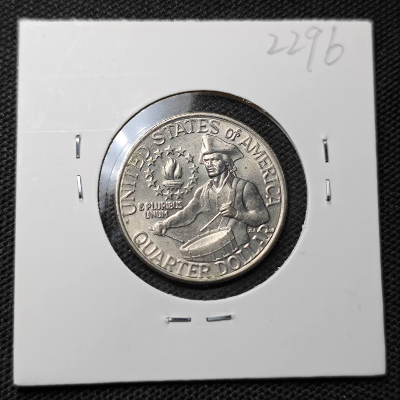 KK钱币收藏小铺 第322期 2月预留时间 周末发货  1976美国25分建国200周年纪念 好品