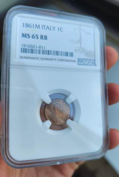 海外回流精选拍卖8.16 - 纯原光NGC MS65RB 维托里奥·埃马努埃莱二世‌1分铜币