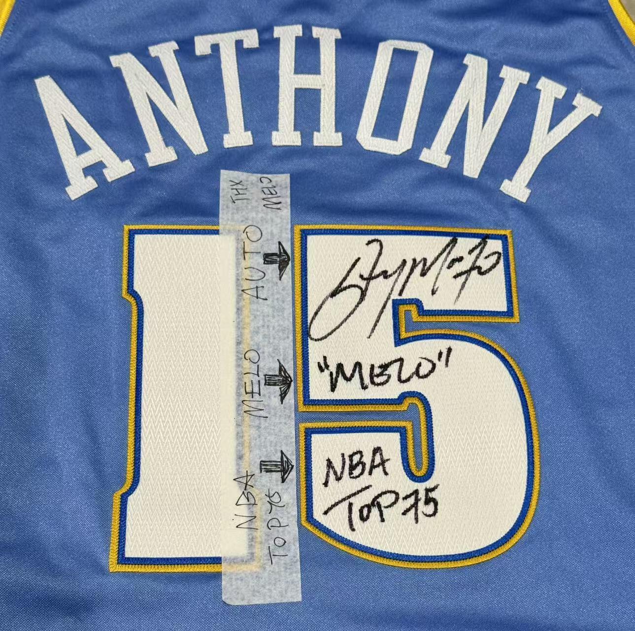 零元拍：无冕之王，NBA历史上最伟大得分手之一，卡梅隆·安东尼Carmelo Anthony完美“小作文”亲签球衣，