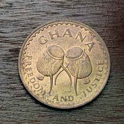 【铜匠收藏】★第127场★散币场，无佣金，30包邮。不满30元，支付5元运费。《接受代拍 代送NGC评级》 - 加纳 1967年 1比塞瓦 铜币