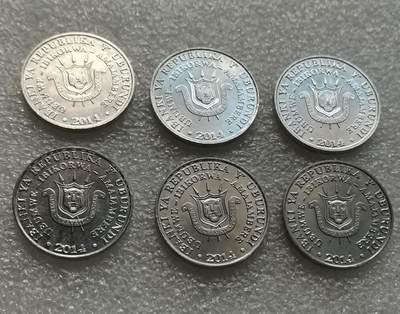 瓶子🏺第203期拍卖会  濒危鸟类 布隆迪2014年5法郎 全套6枚  UNC