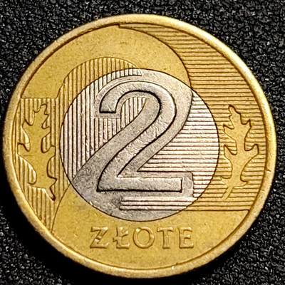 泉币菌-第81场-精品福利场 - 高币值 波兰2兹罗提 -2004年 双金属双色币 21.5毫米 5.21克 币值已经四五块了