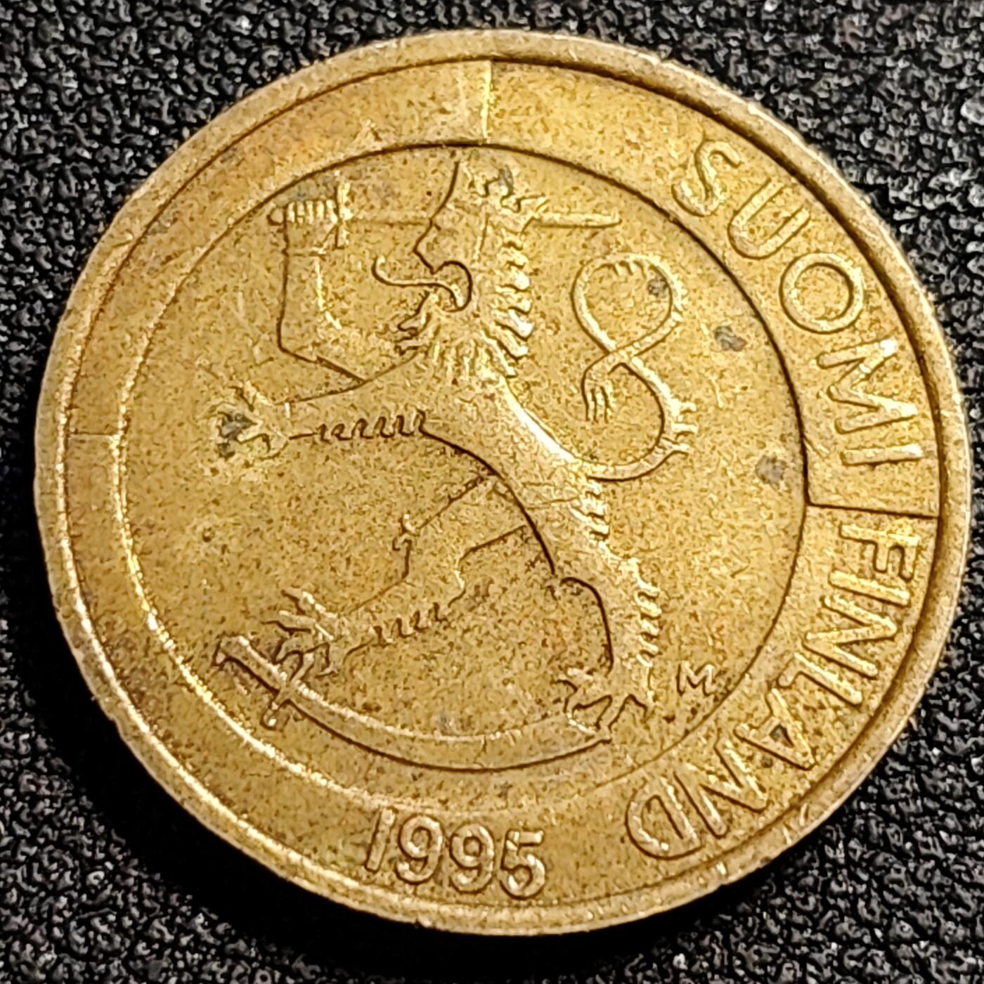 泉币菌-第81场-精品福利场  芬兰1995年1马克 持剑狮子