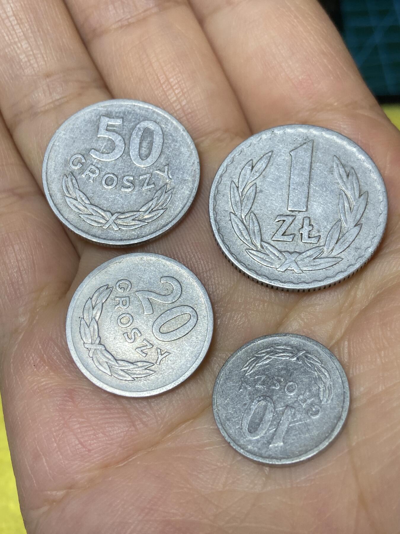 2025年第七十九场(总第一百零五场）外国好品散币(免佣金) 波兰🇵🇱4枚：1973年50格罗希，1966年1兹罗提，1969年20格罗希，1949年10格罗希