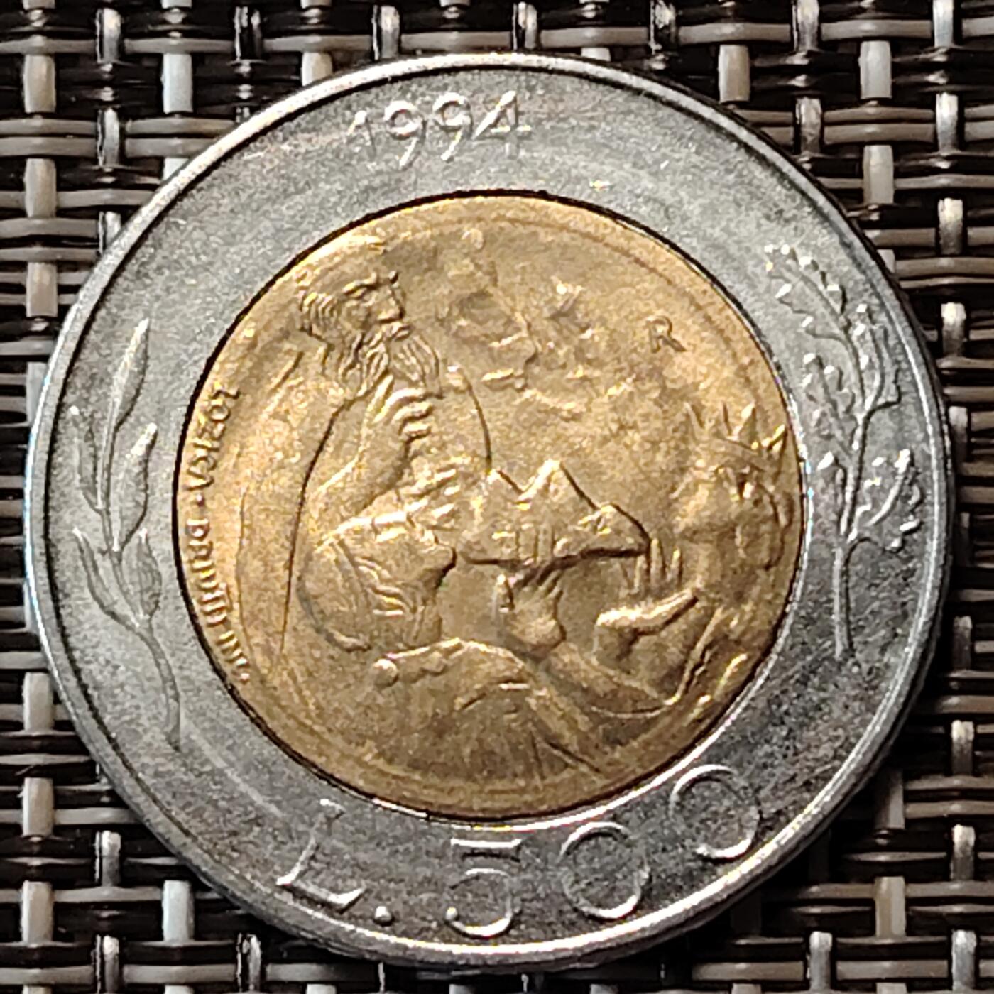 布加迪🐬～世界钱币(上海)🌾第 233 期 /  各国套币和散币 圣马力诺🇸🇲 1994年 500里拉