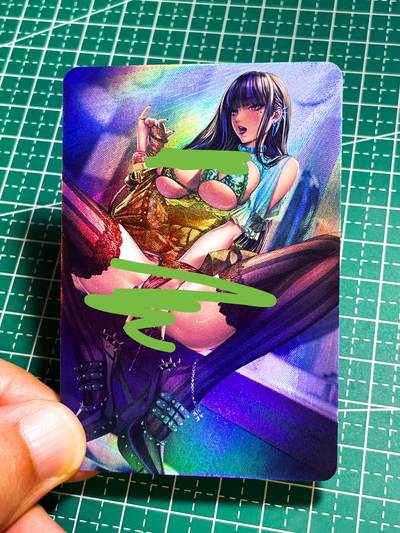 显眼宝27期【关注参拍有赠卡】 独乐乐不如众乐乐 - 不良道 散配一张  部分xing感艺术 看图  稀有 折光彩闪 小卡尺寸  9