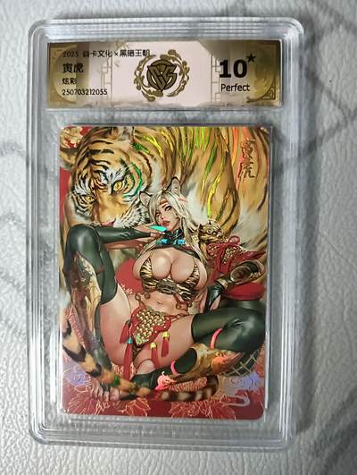 花开卡拍第34期（8月17号周日截拍，品控勿拍!!!拍品不寄存，运费5元，自制卡难免瑕疵，可能存在轻微撞角爆边等出厂瑕疵，品控介意勿拍！） - 燎原 三国豪杰传2特卡 黑暗王朝寅虎 炫彩10星