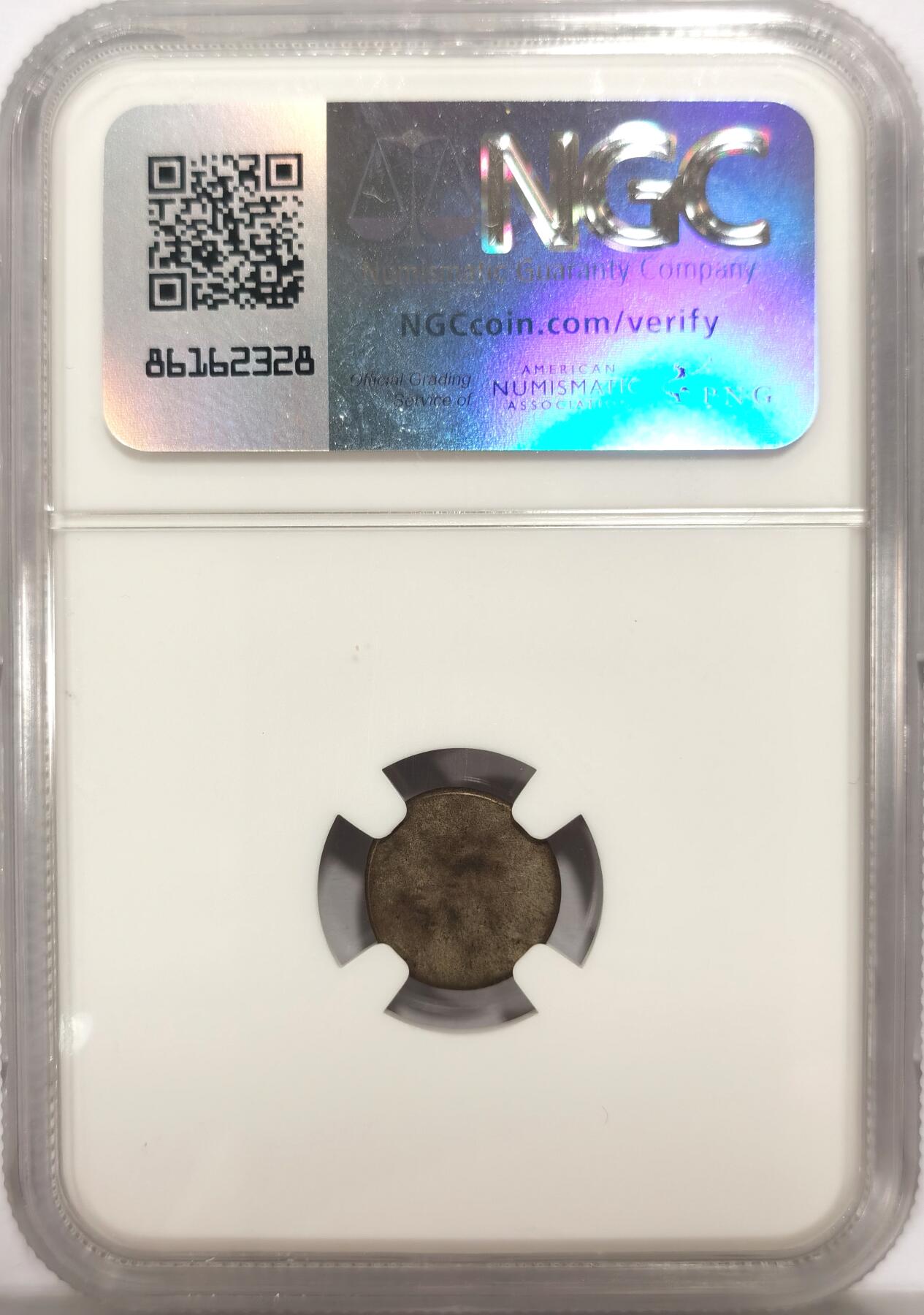 博洋堂世界钱币拍卖第135期（全场包邮）【请留意本场发货时间变化】 NGC AU55 柬埔寨1600年-1860年神鸟2PE银币，打制上佳，淡彩美品。