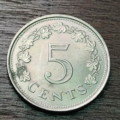 【铜匠收藏】★第127场★散币场，无佣金，30包邮。不满30元，支付5元运费。《接受代拍 代送NGC评级》 - 马耳他 1977年 5分 镍币