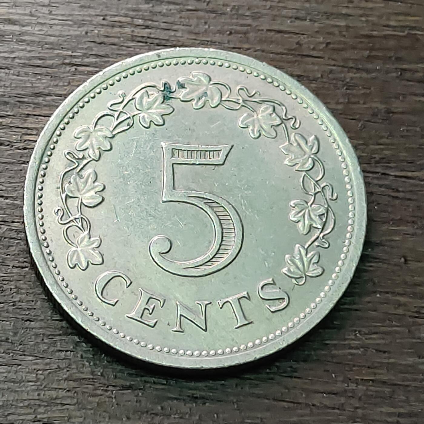 【铜匠收藏】★第128场★散币场，无佣金，30包邮。不满30元，支付5元运费。《接受代拍 代送NGC评级》 马耳他 1976年 5分