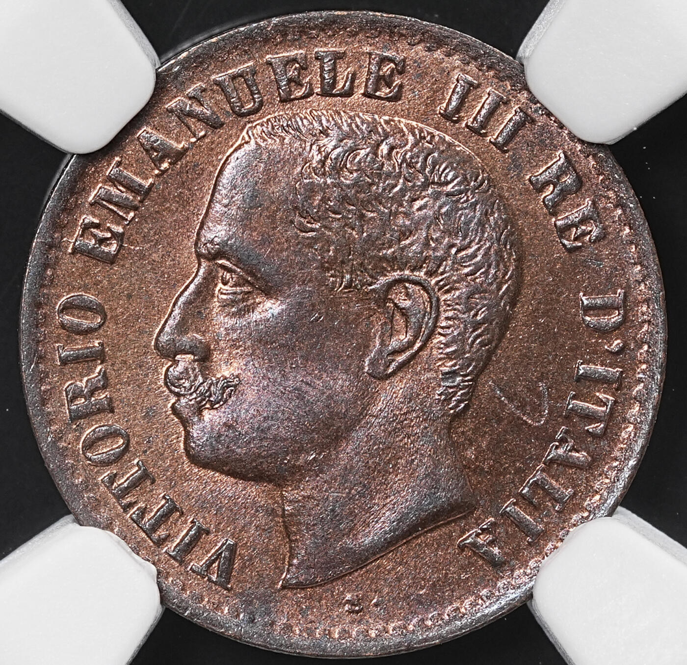 修遠堂世界钱币第八十一期 NGC MS63RB 1905年意大利1分铜币