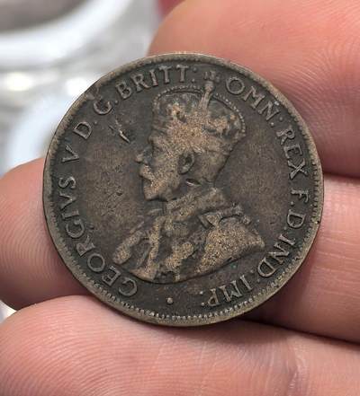 南宋泉阁俄币 外币 国币 专场第十六期【送拍无额外佣金】 - 英国 1921年 乔治五世 英属澳大利亚 半便士 比1便士少很多的品种 通货