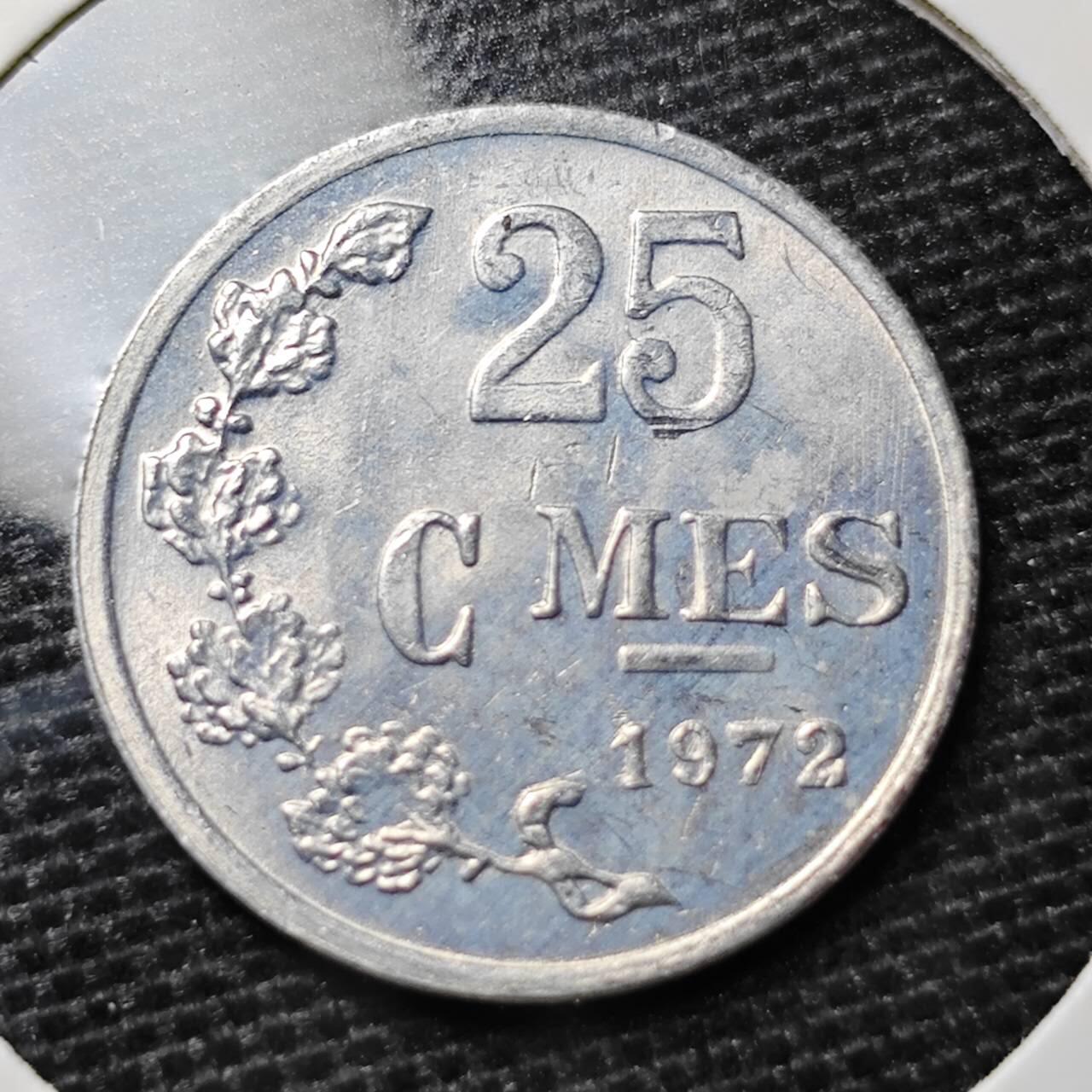 KK钱币收藏小铺 第324期 2月预留时间 周末发货  1972卢森堡25分 好品