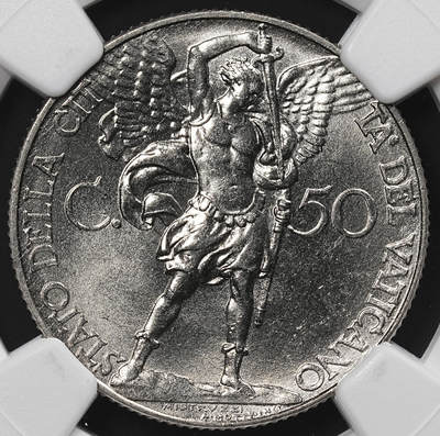 修遠堂世界钱币第八十一期 - NGC MS65 1939年梵蒂冈50分