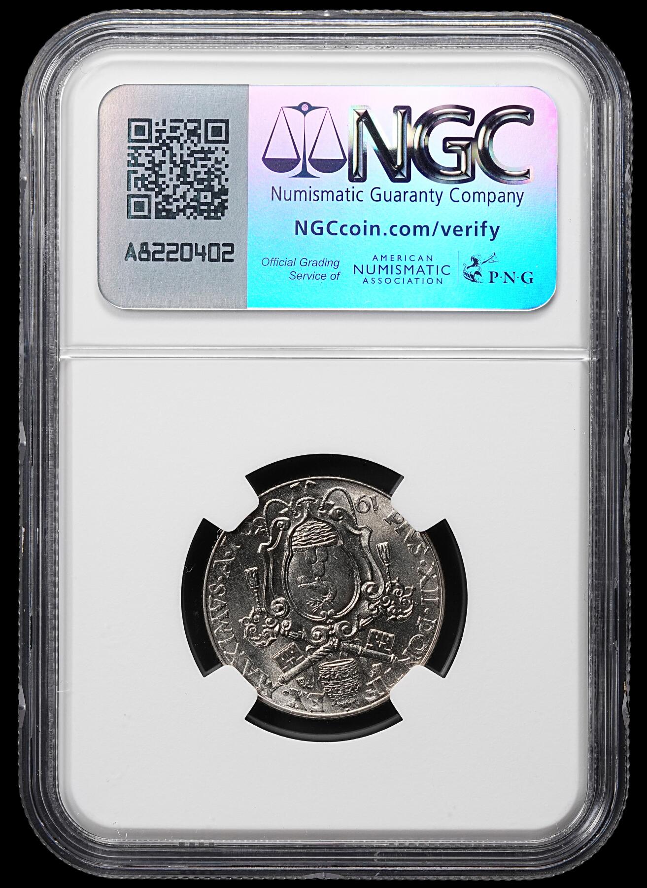 修遠堂世界钱币第八十一期 NGC MS65 1939年梵蒂冈50分