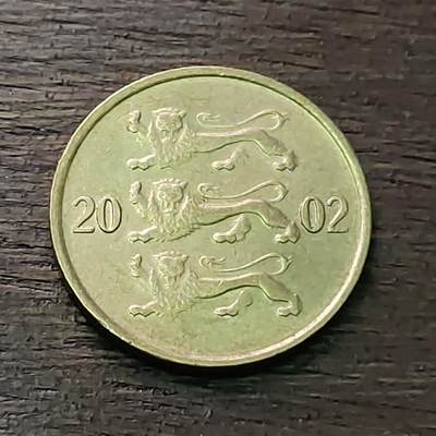 【铜匠收藏】★第128场★散币场，无佣金，30包邮。不满30元，支付5元运费。《接受代拍 代送NGC评级》 - 爱沙尼亚 2002年 10分 三狮