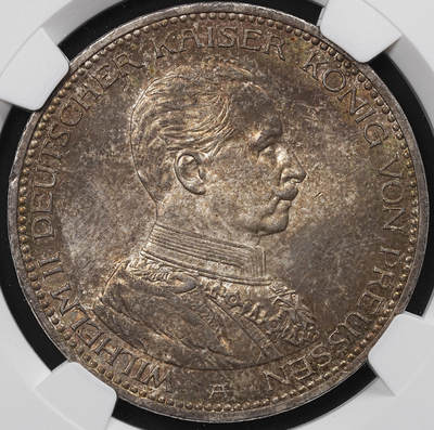 修遠堂世界钱币第八十一期 - NGC MS62 1913年普鲁士军装5马克大银币