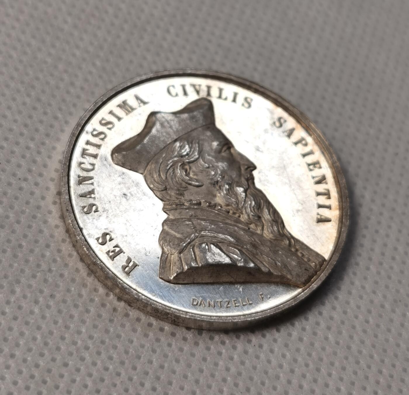 甄臻铺-世界币章拍卖（第29期），送拍享返佣金等优惠多多 法国 第二帝国 拿破仑三世 Jetons 1851 图卢兹法学院银 UNC 17.6g