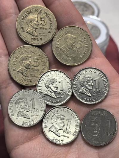 南宋泉阁俄币 外币 国币 专场第十六期【送拍无额外佣金】 - 菲律宾 1比索/5比索一组八枚 通货好品