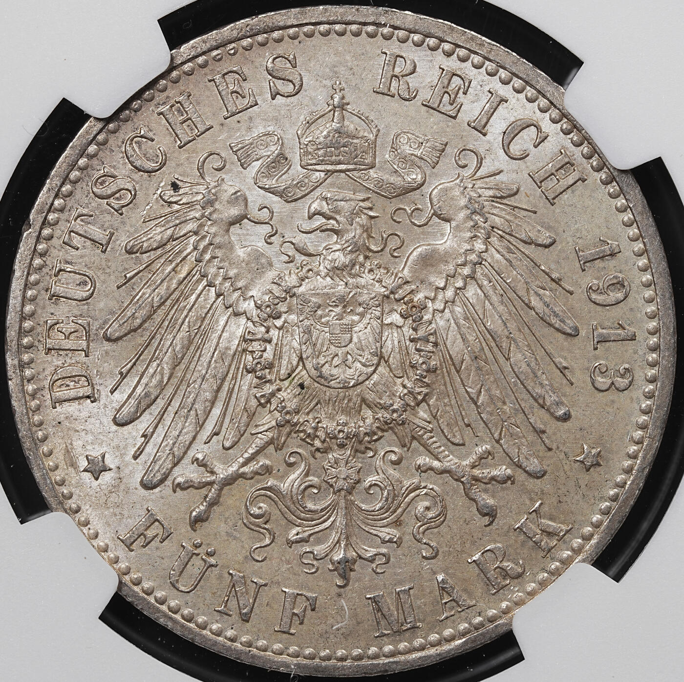 修遠堂世界钱币第八十一期 NGC MS62 1913年普鲁士军装5马克大银币