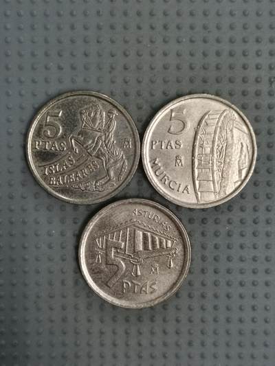 2025年第76场各国散币拍卖（总第76场）15号起休假半月，有发货需求请提前私信 - 西班牙5比塞塔3枚