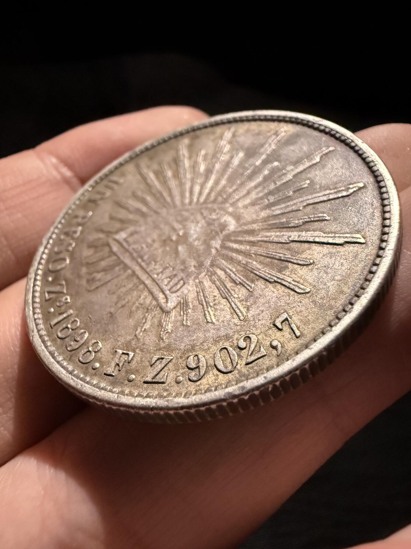 南宋泉阁俄币 外币 国币 专场第十六期【送拍无额外佣金】 墨西哥 1898年 墨西哥鹰洋大银币 直边 老包浆通货好品