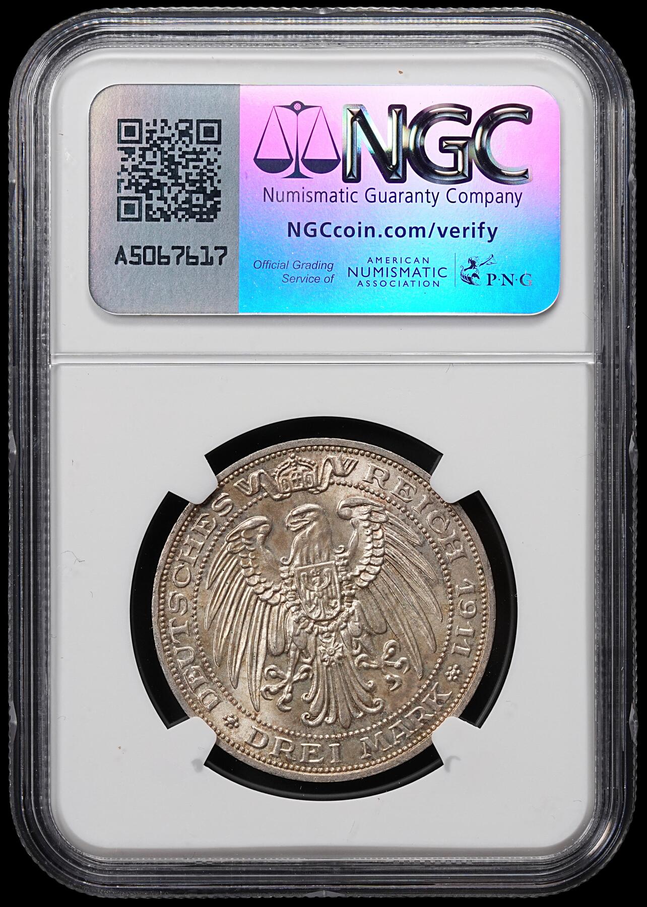 修遠堂世界钱币第八十一期 NGC MS64 1911年普鲁士布雷斯劳大学百年纪念3马克银币