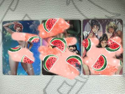 花开卡拍第34期（8月17号周日截拍，品控勿拍!!!拍品不寄存，运费5元，自制卡难免瑕疵，可能存在轻微撞角爆边等出厂瑕疵，品控介意勿拍！） - 美女同人艺术卡 折光彩闪 三张