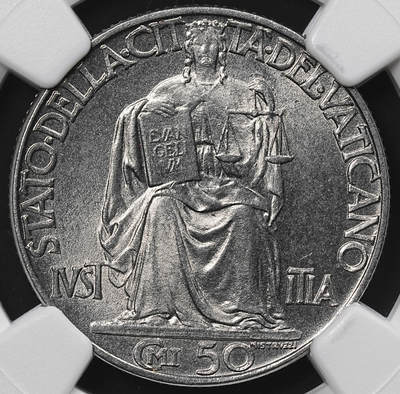 修遠堂世界钱币第八十一期 - NGC MS66 1942年梵蒂冈50分
