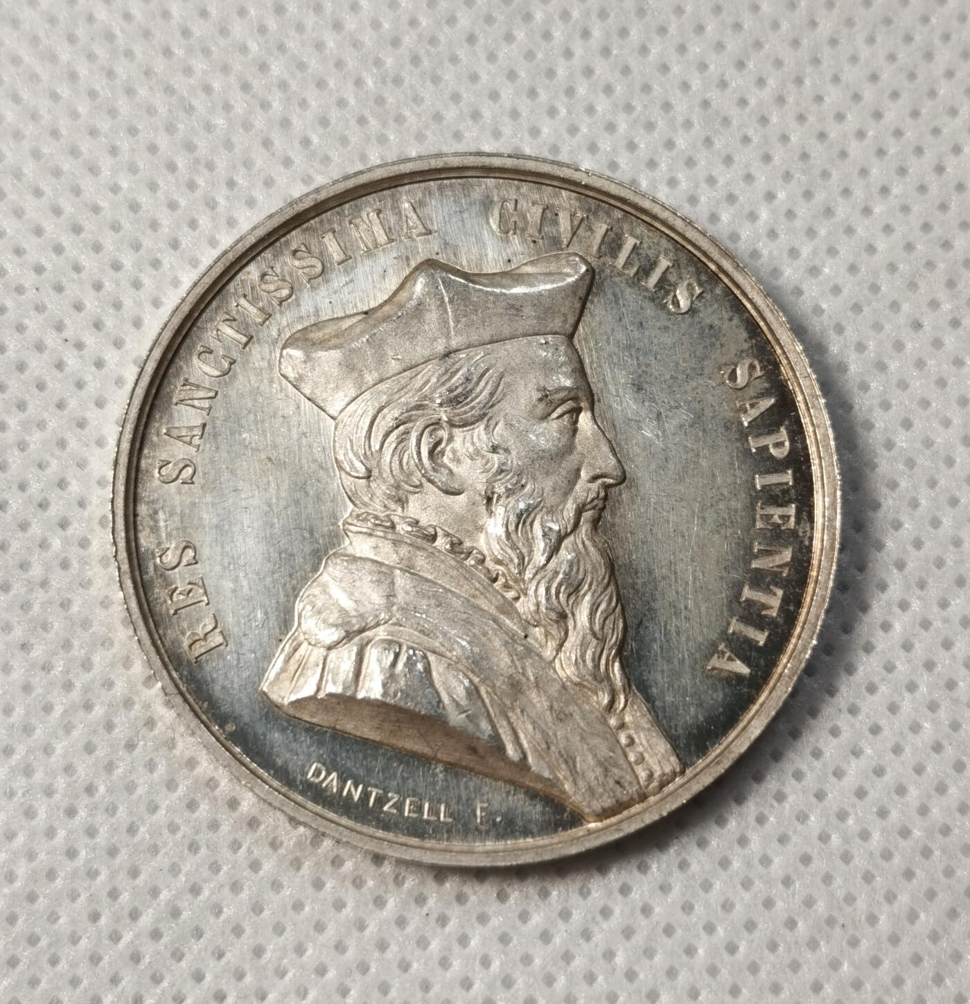 甄臻铺-世界币章拍卖（第29期），送拍享返佣金等优惠多多 法国 第二帝国 拿破仑三世 Jetons 1851 图卢兹法学院银 UNC 17.6g