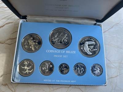 第171期拍卖【长期征集拍品】 - 伯利兹1977年年度精制8枚纪念币套装