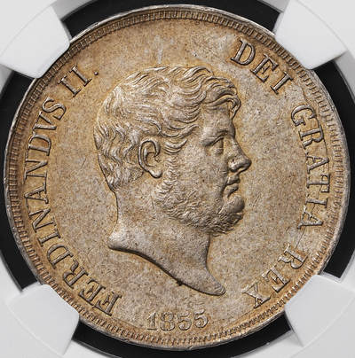 修遠堂世界钱币第八十一期 - NGC AUD 1855年那不勒斯和西西里王国120G大银币