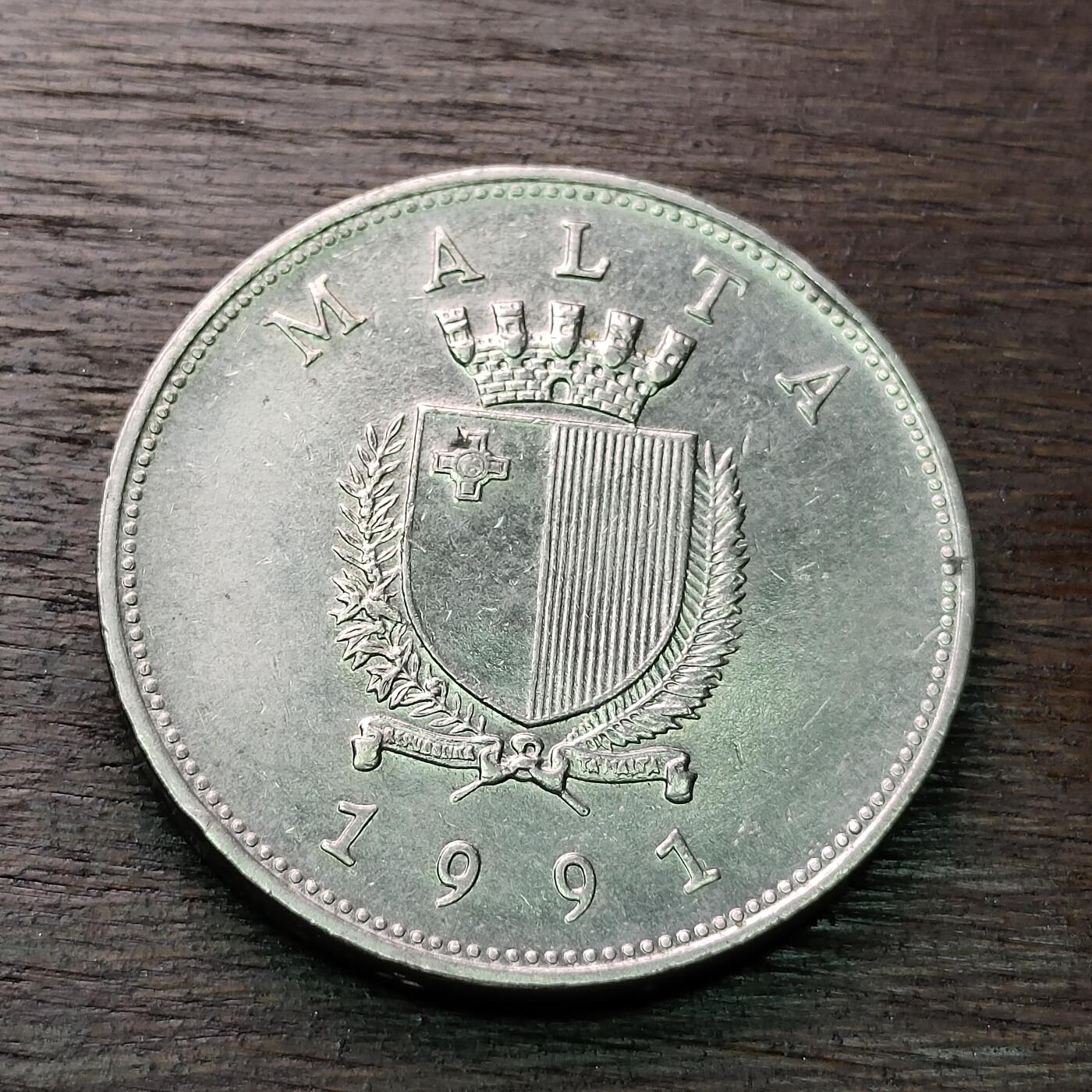 【铜匠收藏】★第128场★散币场，无佣金，30包邮。不满30元，支付5元运费。《接受代拍 代送NGC评级》 马耳他 1里拉 1991年