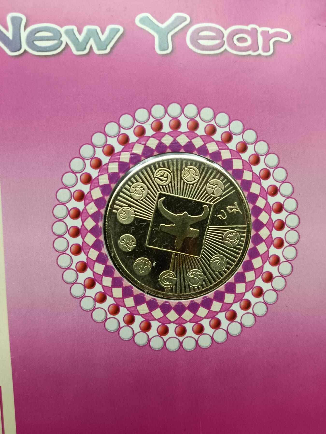 64期回流戒指饰品杂件纪念章丝路钱币专场 牛年礼品卡