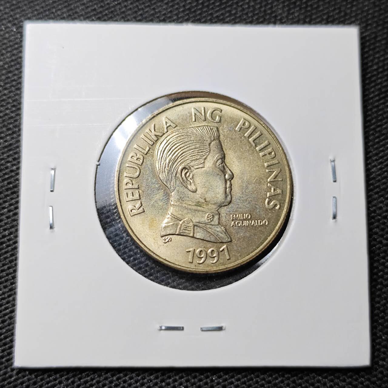 KK钱币收藏小铺 第323期 2月预留时间 周末发货 1991菲律宾5比索 好品