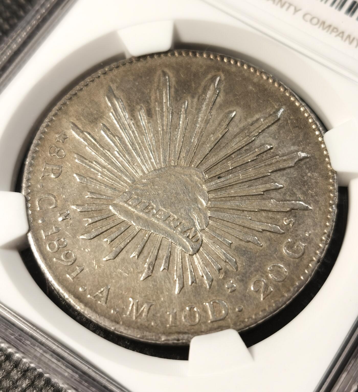 甄臻铺-世界币章拍卖（第29期），送拍享返佣金等优惠多多 NGC-AU53 1891年CN AM鹰洋