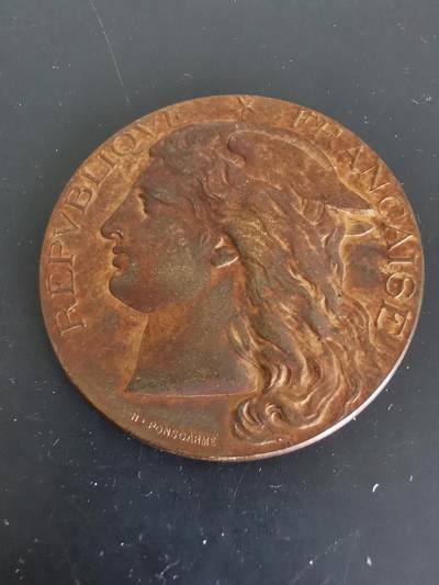 老王徽章第142期 - 法国1896帕特奈斯农业竞赛大铜章   墨丘利    直径50mm   重量56.2g   