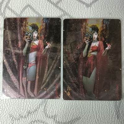 花开卡拍第34期（8月17号周日截拍，品控勿拍!!!拍品不寄存，运费5元，自制卡难免瑕疵，可能存在轻微撞角爆边等出厂瑕疵，品控介意勿拍！） - 燎原 妖姬传 红衣 幻粗