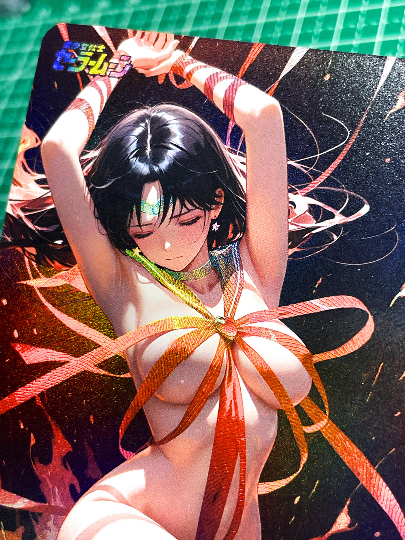 显眼宝27期【关注参拍有赠卡】 独乐乐不如众乐乐 【推荐】超漂亮的 丝带美少女战士 萝莉丝带造型  折光彩闪   63*88  7号