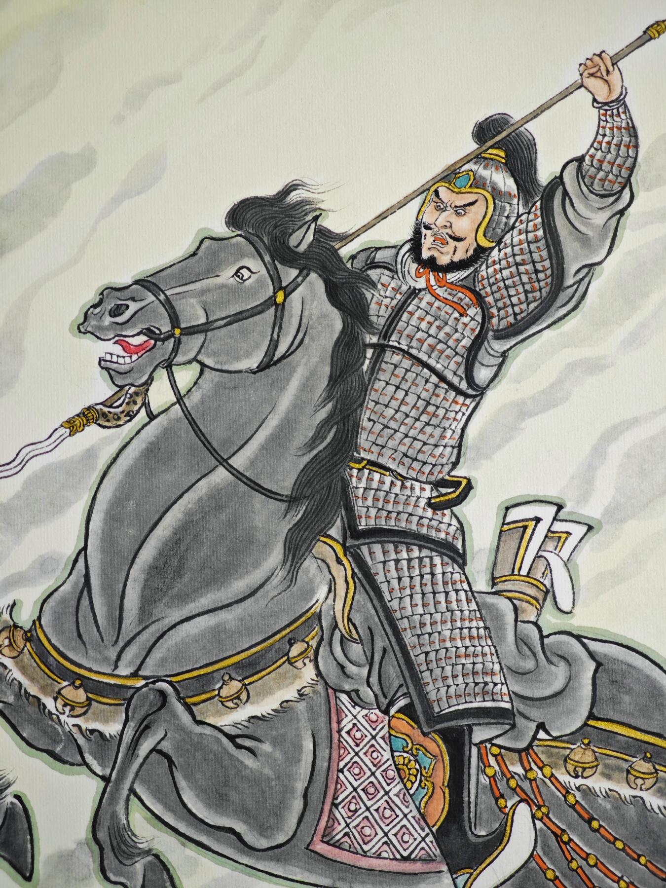 白泽拍卖卡牌手绘专场第22期中福卡展专场(离离暑云散，袅袅凉风起) 2025 卢艺丰手绘画 五虎将张飞 A3大小