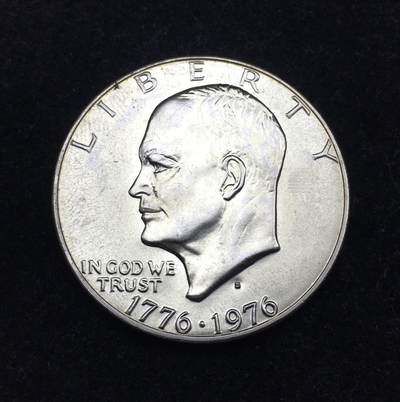 世界钱币专场拍卖 - 原光1976年美国艾森豪威尔1美元银币 24.2克