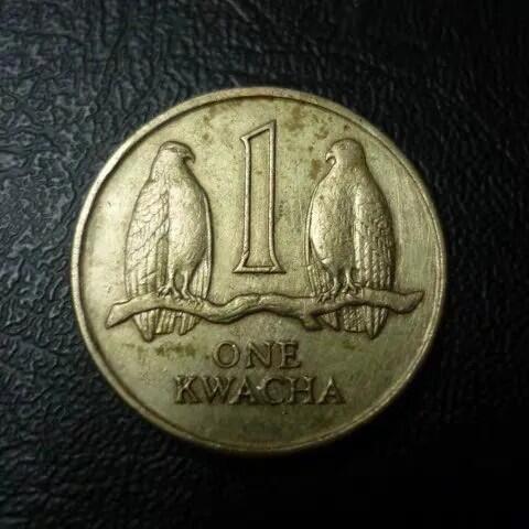 1989年 赞比亚 1克瓦查 加厚铜币 靓品 特价