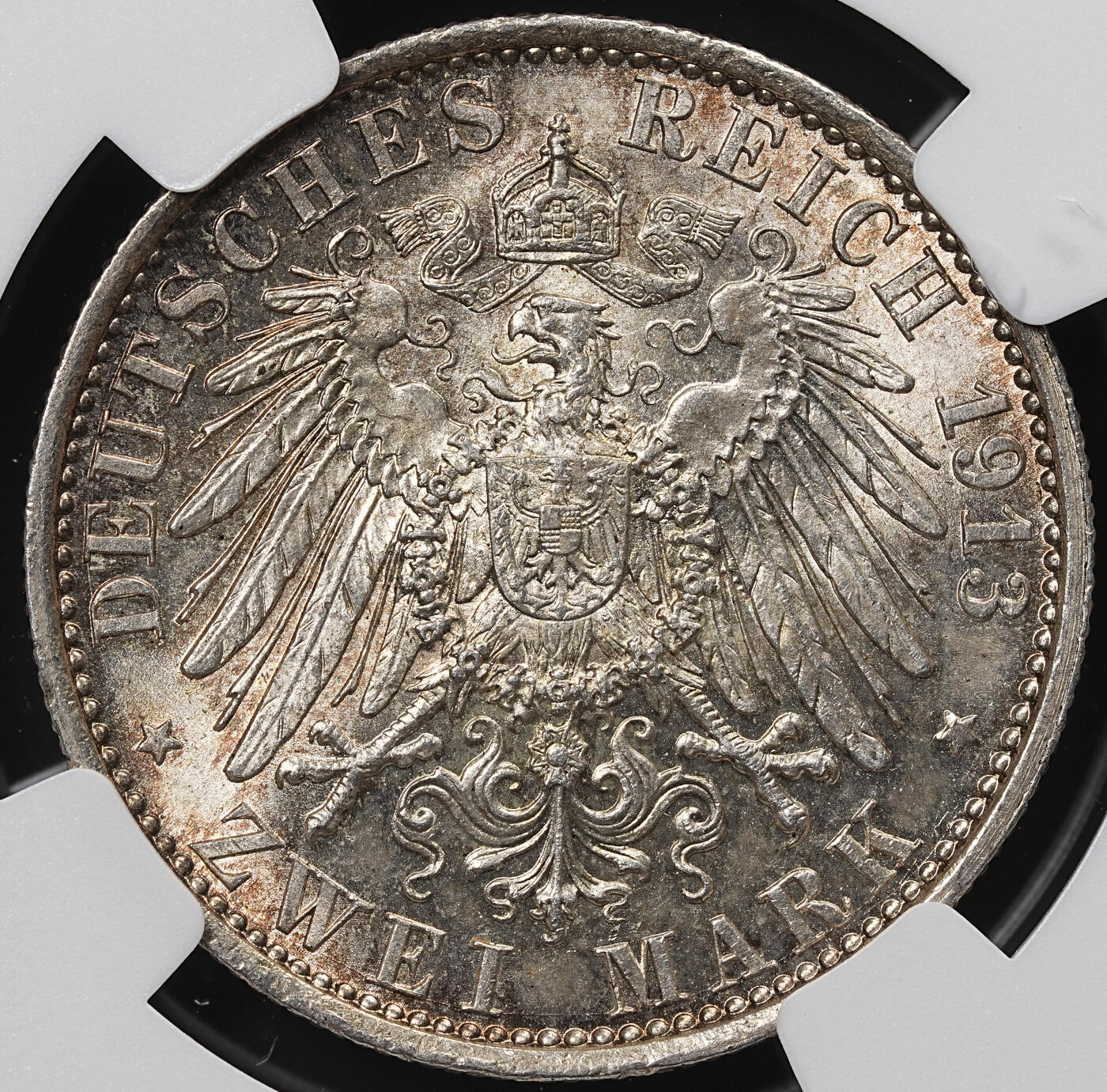 修遠堂世界钱币第八十一期 NGC MS64 1913年威廉二世执政25周年纪念2马克银币