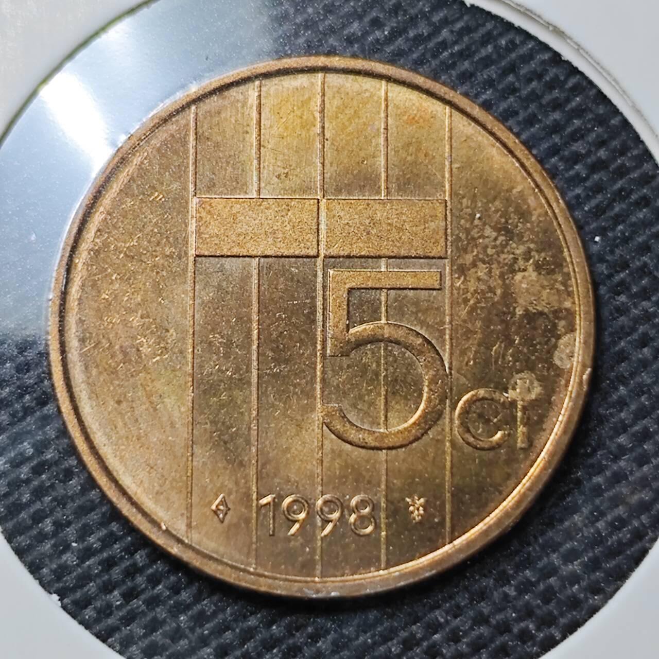 KK钱币收藏小铺 第324期 2月预留时间 周末发货 1998荷兰5分铜币