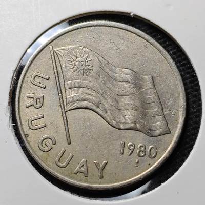 KK钱币收藏小铺 第323期 2月预留时间 周末发货 - 1980乌拉圭5比索 