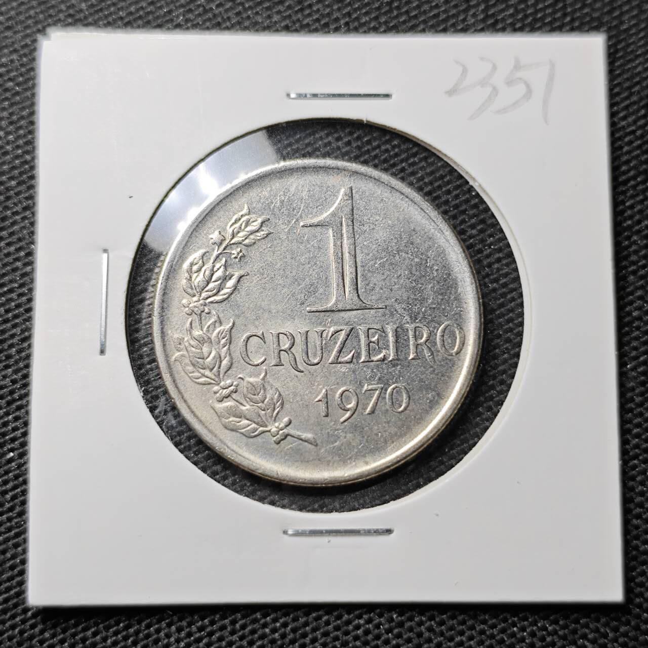 KK钱币收藏小铺 第323期 2月预留时间 周末发货 1970巴西1克鲁塞罗