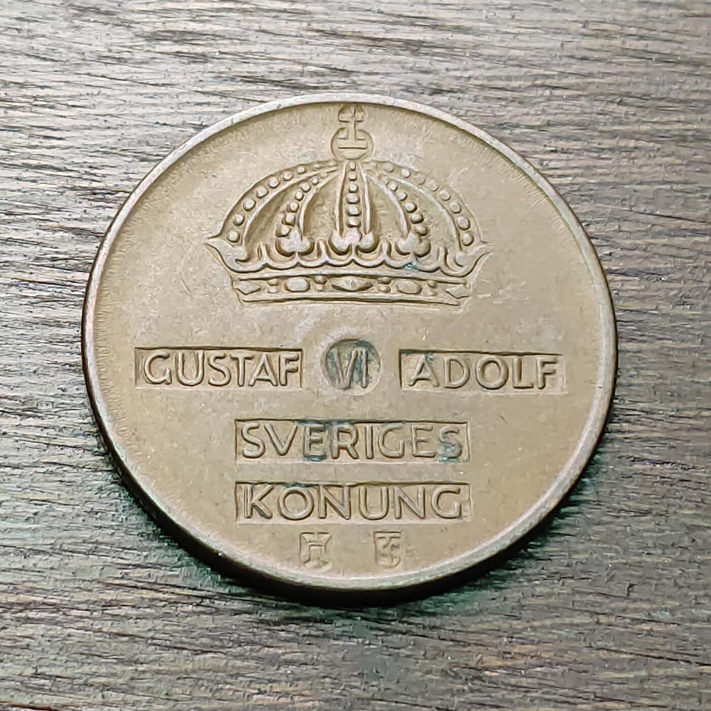 【铜匠收藏】★第127场★散币场，无佣金，30包邮。不满30元，支付5元运费。《接受代拍 代送NGC评级》 瑞典 1953年 5欧尔