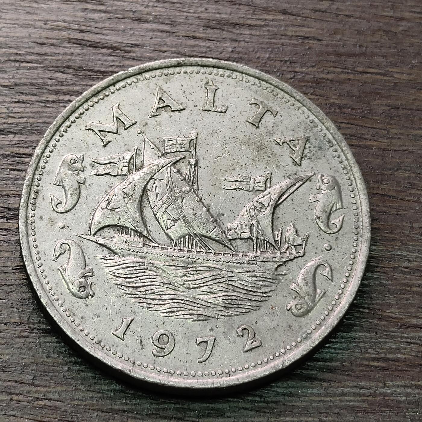 【铜匠收藏】★第128场★散币场，无佣金，30包邮。不满30元，支付5元运费。《接受代拍 代送NGC评级》 1972年 马耳他 10分